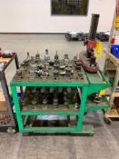 Tool Cart w/ (53) Assorted BT-40 Taper Tool Holders, Nikken Tool Setter