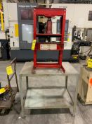 12-Ton Capacity H-Frame Shop Press & Little Giant Table