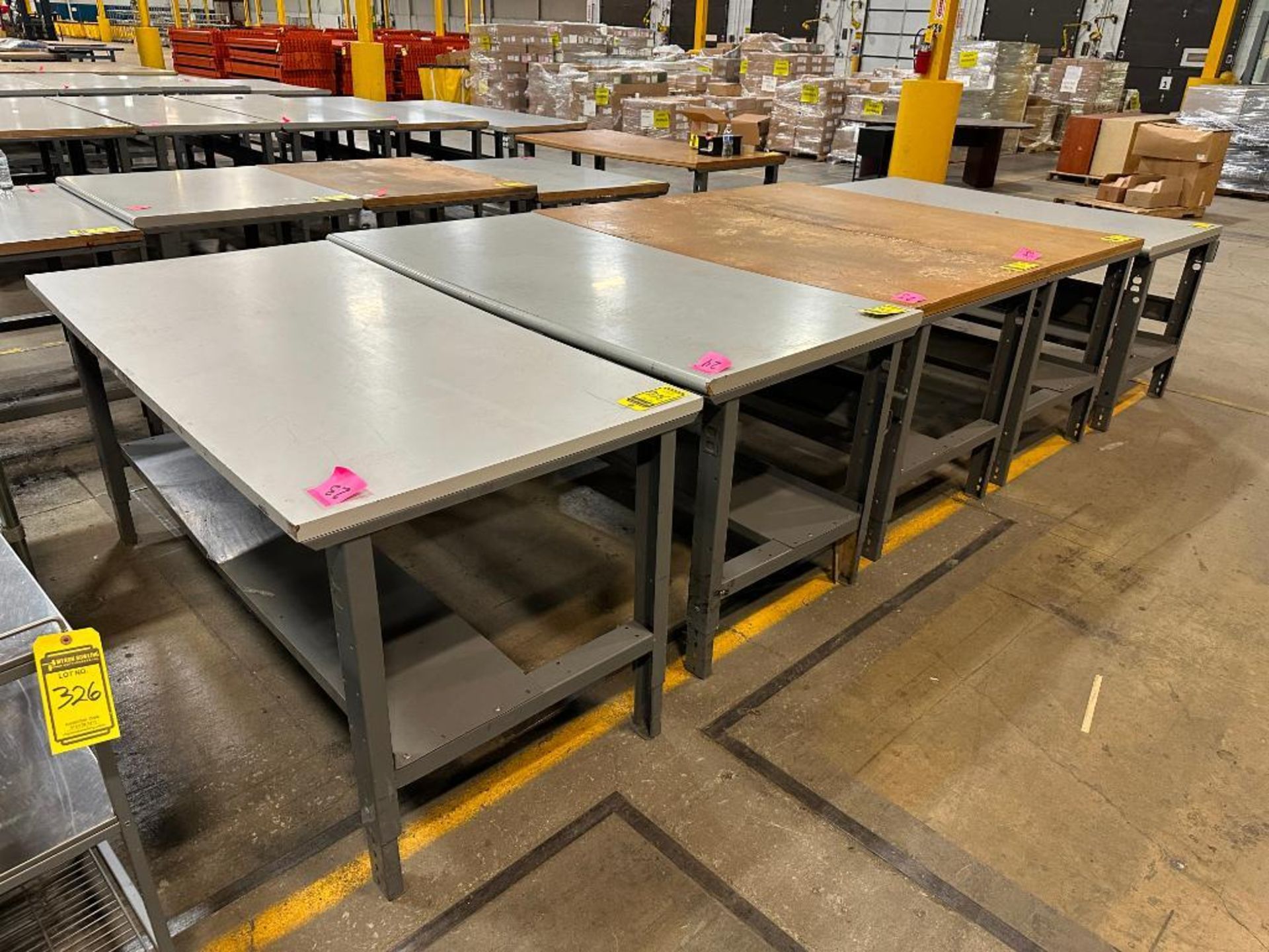(5) Tables, 6' x 3' x 3' Tall, (3) Stainless Tables ($25 Loading fee ...