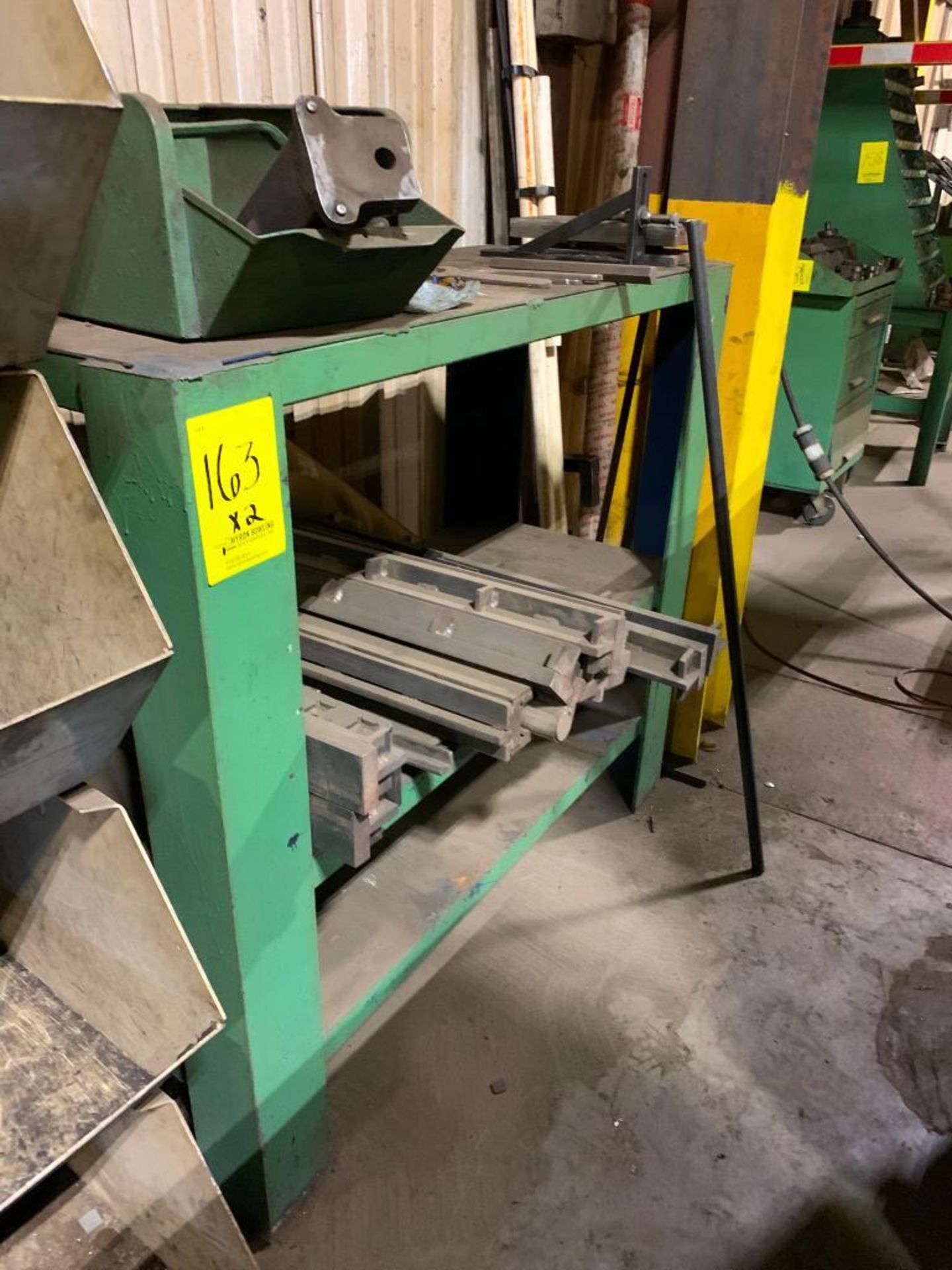 Die Press Rack (2) Die Racks w/ Assorted Press Brake Dies