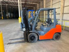 2015 Toyota 5,000-LB. Capacity Forklift, Model 8FGCU25, S/N 68427, LPG Fuel, Solid Pneumatic Tires,