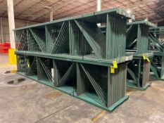 (30x) Teardrop Pallet Rack Uprights, 48" D X 20' T ($60 Loading fee will be added to buyer's invoice
