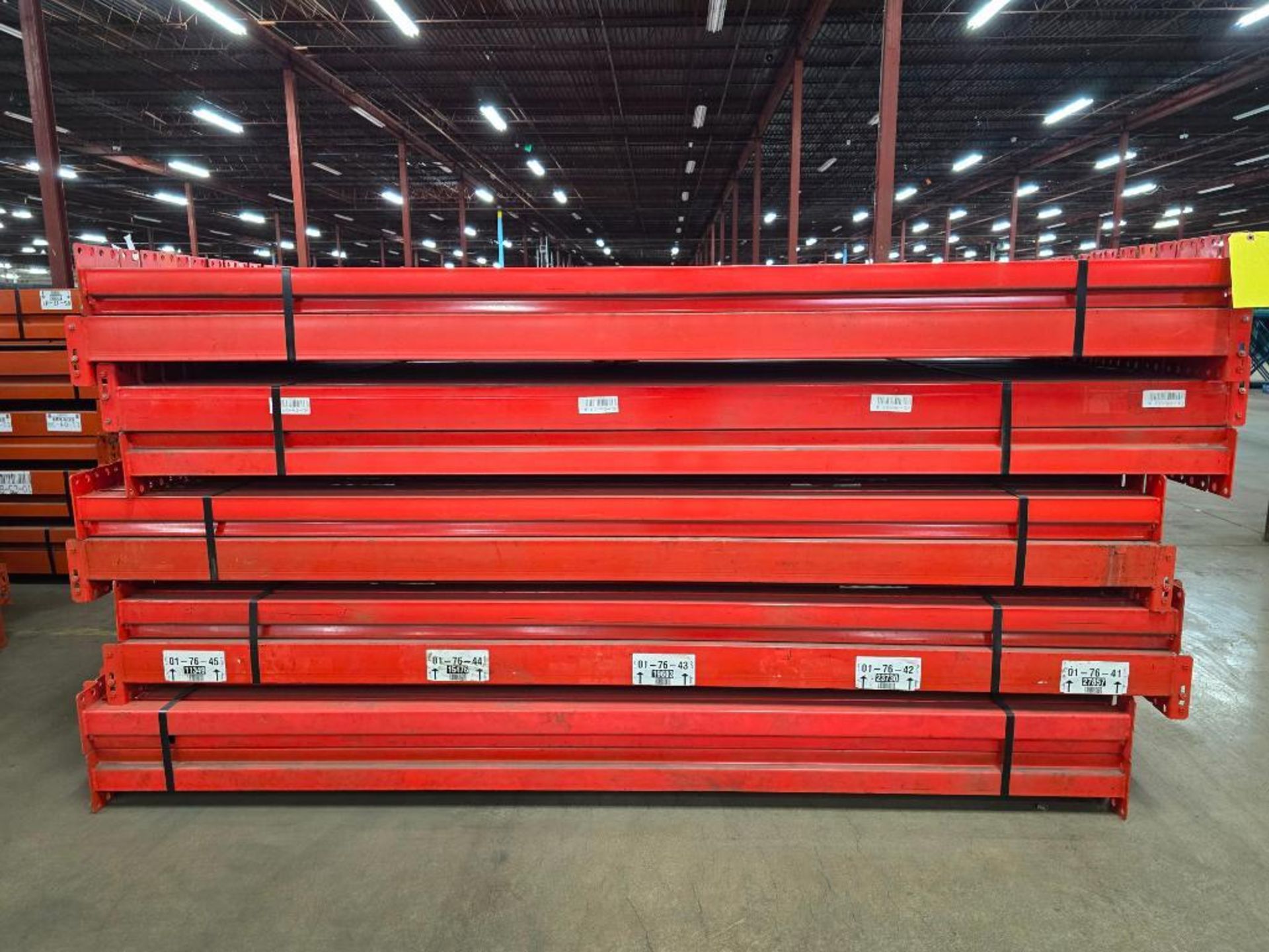(140x) 96" L x 4" T Teardrop Pallet Rack Step Beams, 2-Pin w/ Slide ...