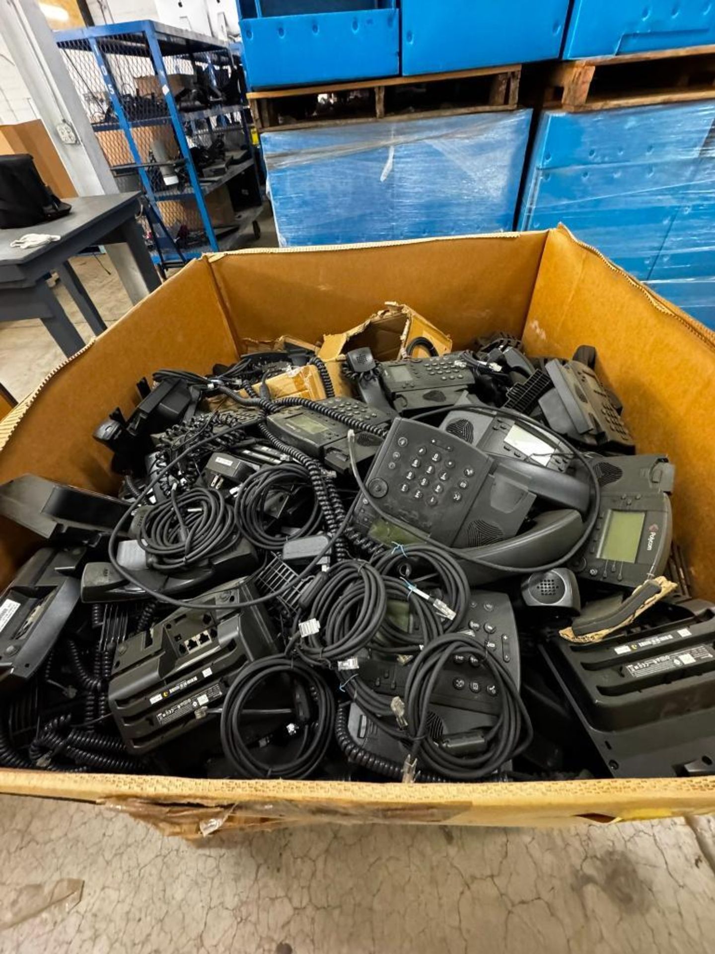(2) Gaylord Boxes of Polycom Telephones