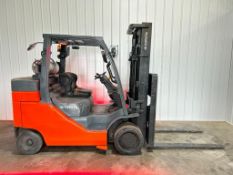Toyota 12,000-LB. Capacity Box Car Special Forklift, Model 8FGCU55U-BCS, S/N 11150, LPG Fuel, Cushio