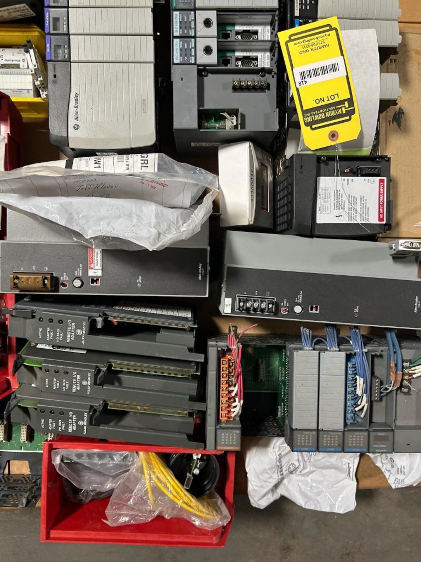 { Group of lots: 417, 418, 419 } Pallet of PLC, Allen-Bradley PLC Racks ...