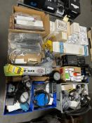 Assorted Gauges, Dwyer Flowmeters & Gauges, Ashcroft Gauges, Magnehelic Pressure Gauges, Black Box M