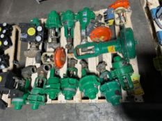 Pallet of Fisher Valves, Fisher 513RGS Valve, Fisher Actuator