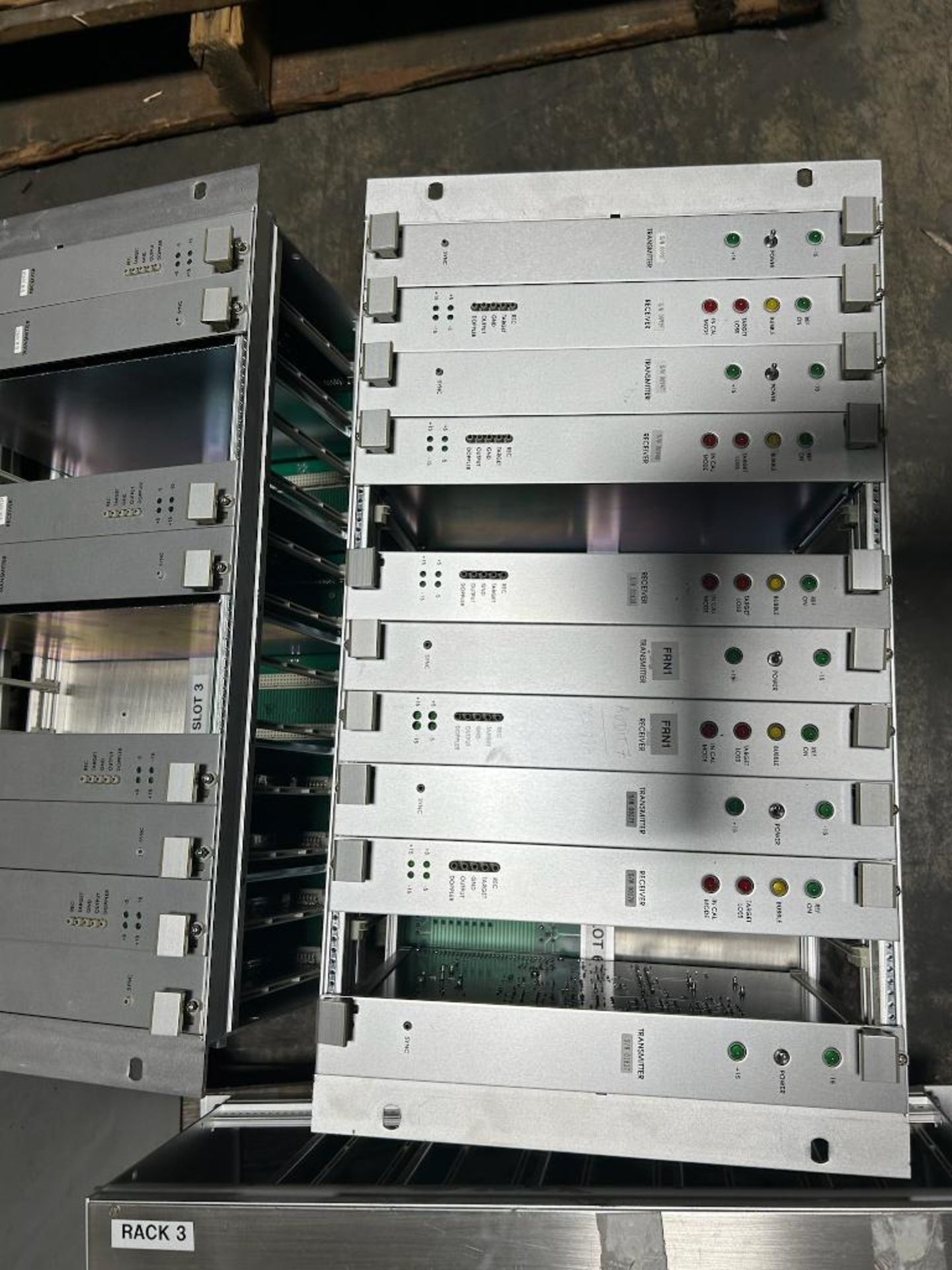 { Group of lots: 453, 454, 455, 456 } (5) Chassis Racks w/ Transmitter ...