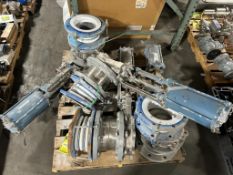 Pallet of (4) Dezurik Knife Gate Valves 9409943, Size 8, Body 304