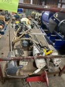 Industrial Furniture Mover Cart Full of Drum Barrel Mixer Motors & Pumps, Brands: Baldor, Gould, Eas