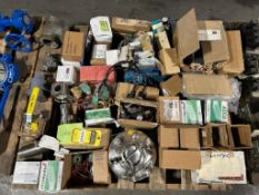Pallet of Valves And Fittings, Asco Red Hat, Emerson, Hoke, Hayward
