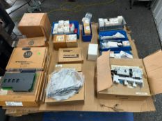 (F) (New) Pallet of Over (50) Pcs. of Allen-Bradley Electrical, Modules, Cables, Combination Starter