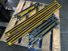 (F) Pallet w/ (5) Sets of Leuze & Banner Light Curtains, (1) Extra Banner