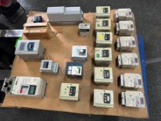 (F) Pallet of Drives: Yaskawa Varispeed VTN Devise Net, Cutler-Hammer Adj. Freq., Yaskawa Varispeed