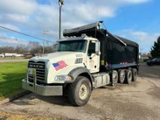 2023 Mack Granite GR64B Quad Axle Dump Truck, VIN 1M2GR2GC8PM035755, GVWR 29,938, Bibeau Dump Bed, P