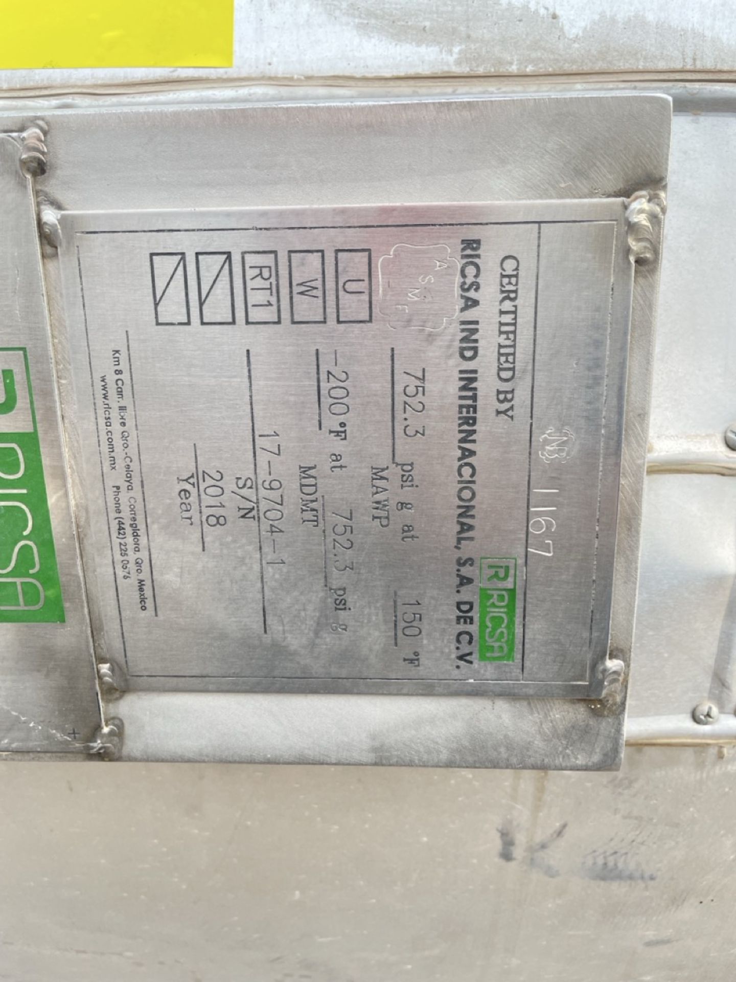 (INDIVIDUAL)(NEW) RICSA Brand Demethanizer Column, in Stainless Steel ...