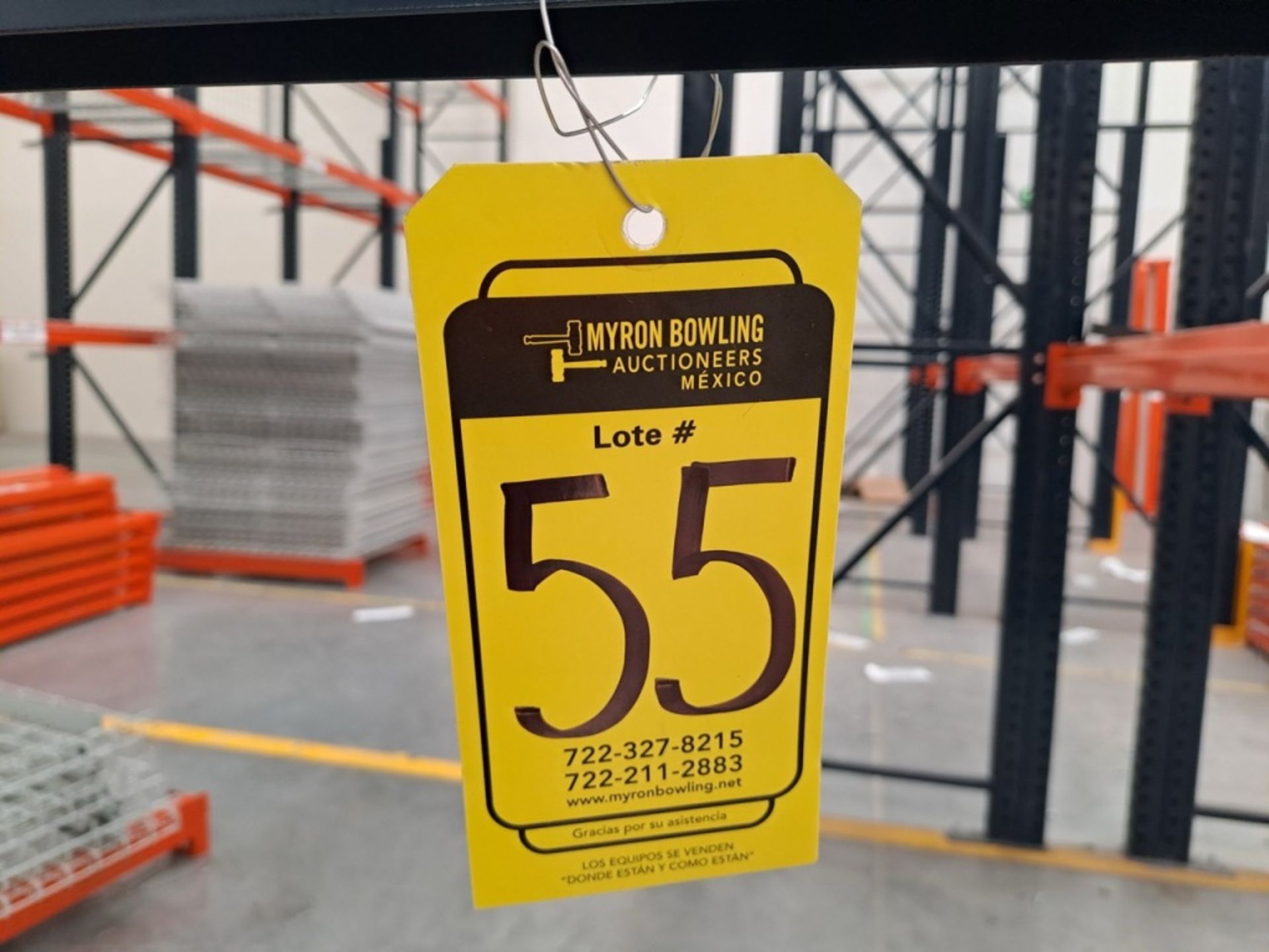 1 row of storage racks measuring 10.13 meters long, 8.50 meters high, 1 ...