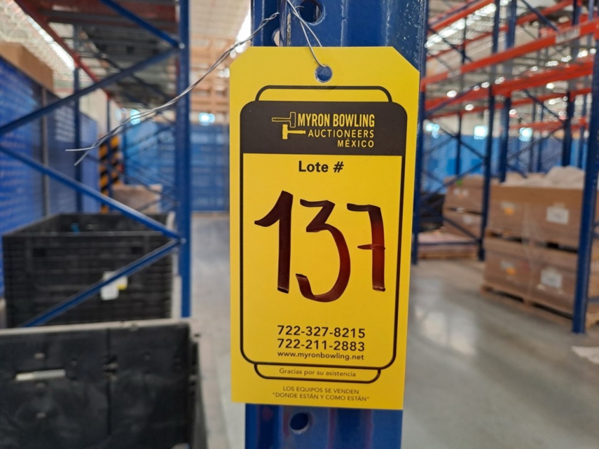 2 rows of storage racks measuring 11 meters long, 6 meters high, and 1. ...