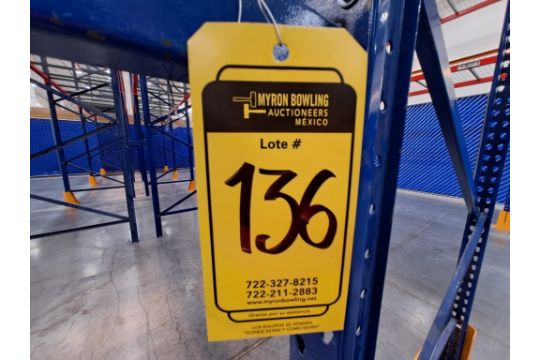 2 rows of storage racks measuring 11 meters long, 6 meters high, and 1. ...