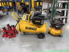Lot of tools, contains: one horizontal DEWALT air compressor, model D55167, serial 2347070048