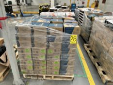 Pallet lot, contains: 5 pallets of safety shoes with approximately 400 pairs in different sizes, 23