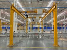 MUNCK 1-ton traveling crane with 8“ x 8” IPR beam and 12“ x 6.5” joist, contains 2 bridges with 2 M