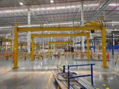 1-ton traveling crane with 8“ x 8” IPR beam and 12“ x 6.5” joist, containing 1 bridge with 1 MUNCK