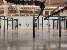 Clean room housing the three painting lines (2, 3, 4), measuring 27.10 meters long x 15 meters wide