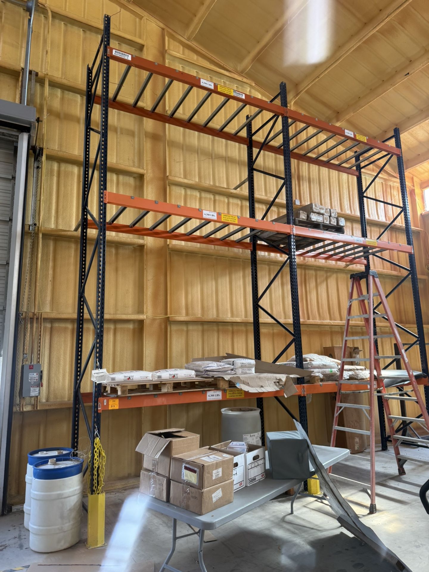 9 Foot Racking Pallet Racking- 3 Sections- Each Section approx 116