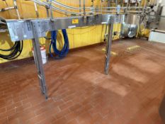 Nercon Stainless Steel Single Filer Conveyor From Rinser to Filler, 3.25" to 4.5" W | Rig Fee $275