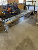 Stainless Steel Gravity Roller Conveyor, approx 10' L X 15" Wide Rollers | Rig Fee $75