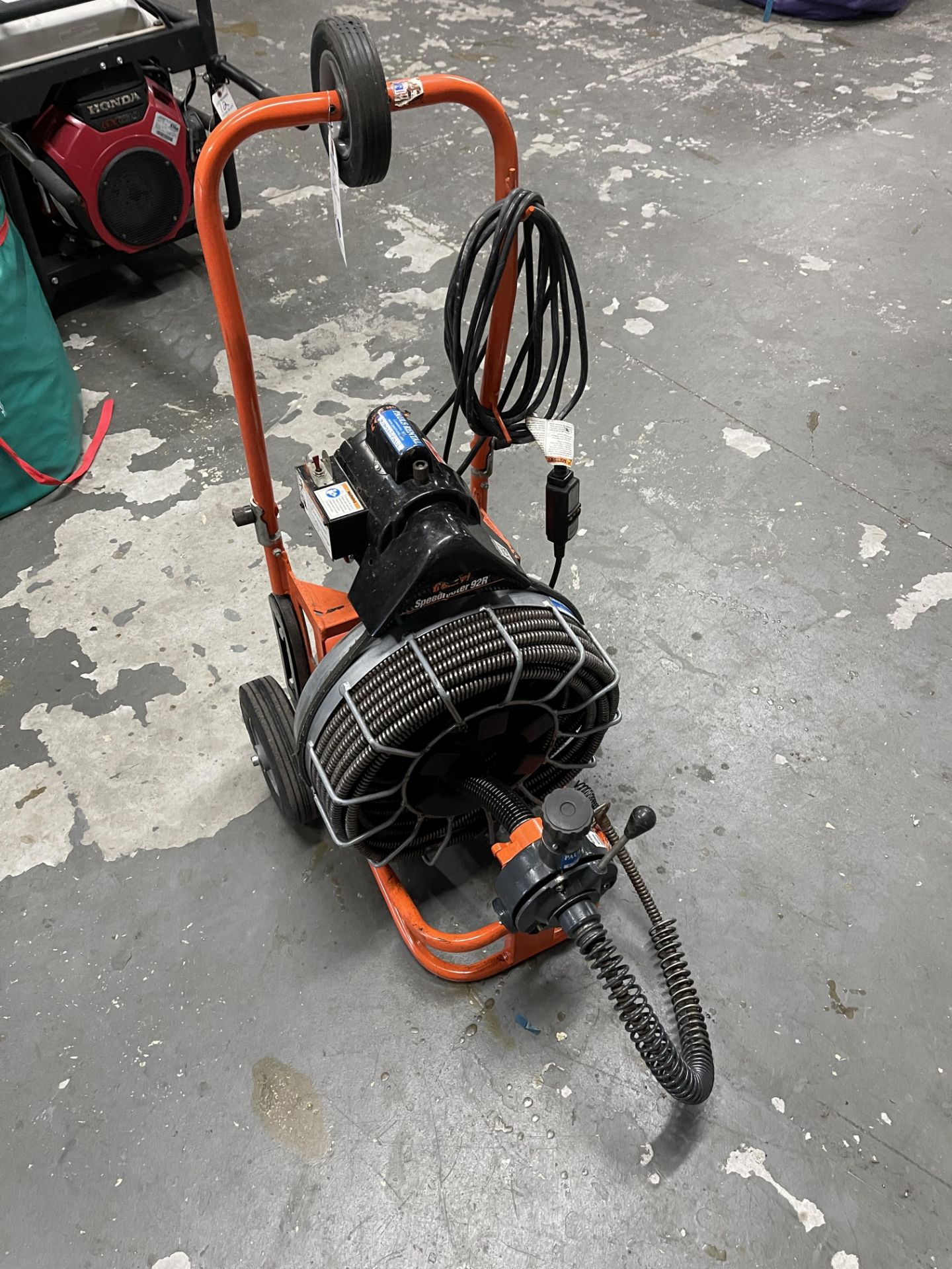 Power Rooter Speed Rooter #92 Power Cleaner Commercial Drain Cleaning Snake w/Drain ...