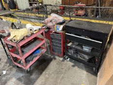 {LOT} In Corner c/o: (2) Tool Carts, Tool Box and Contents
