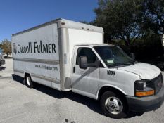(RUNS SEE VIDEO) 2010 GMC Service Box Truck, 6 Wheel, Model G33903, Auto Trans, 8 Cylinder Gas, Jack