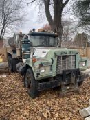 1984 Mack R686ST 10 Wheel Salt Spreader Truck w/Spreader, Plow Mount, Manual Trans, GVWR: 33,000+ Od