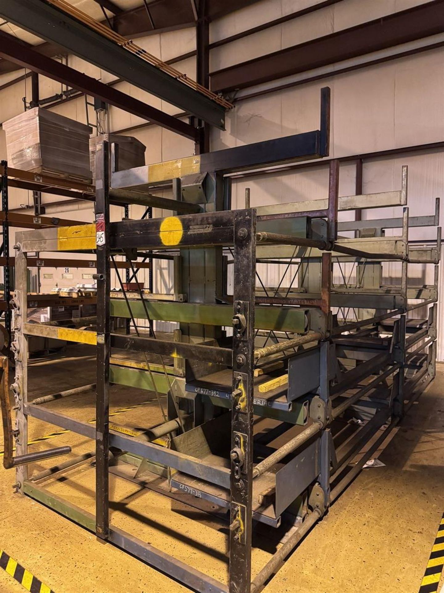 Hot Arm Storage Rack STEEL STORAGE SYSTEM 4T-3G-30X12R-20' Retractable Arm Stock Rack, s/n na