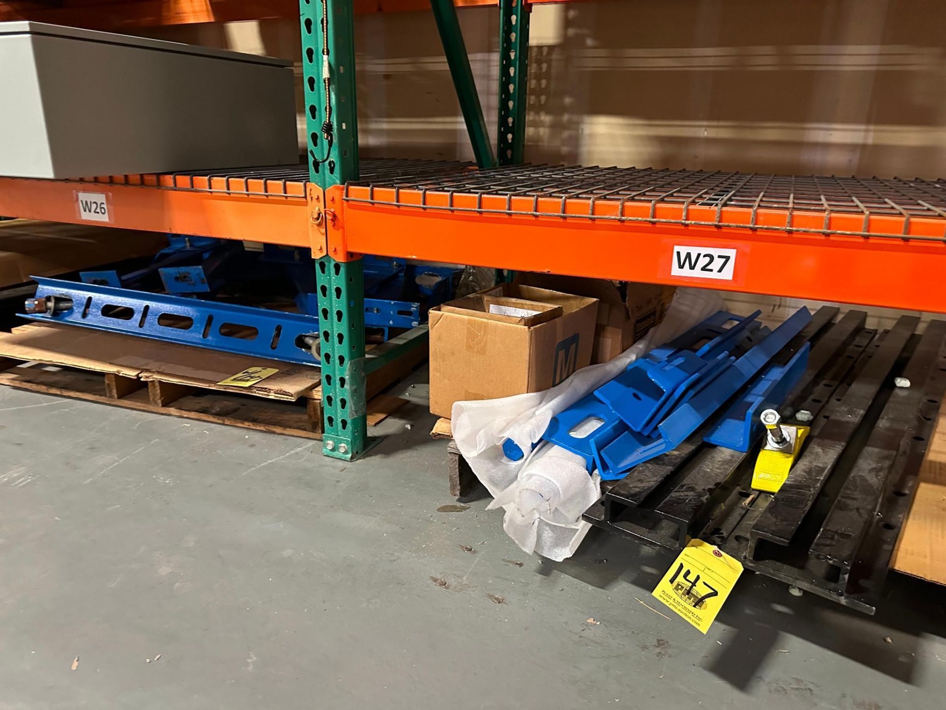 LOT OF T-SLOTTED RAILS, on two pallets