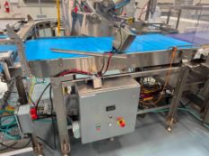 PLASTIC FLAT BELT CONVEYOR, mfg. 2022, Dorner AquaGard 7350 conveyor package, 28" w X 70" power plas