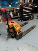 MOTORIZED PALLET JACK, Big Joe Mdl. E-30, 3,000 lb. cap., walk-behind, battery operated, S/N 4271100