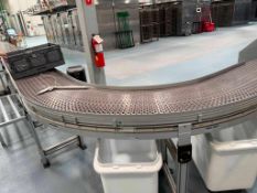 INTERLOCKING PLASTIC BELT CONVEYOR, Mfg. 2021, Dorner AquaGard 3200 modular belt conveyor, 18" x 40'