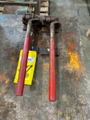 PAIR OF STEEL STRAP TENSIONERS (2), MIDWEST INDUSTRIAL PACKAGING MDL. MIP-1400, made in USA