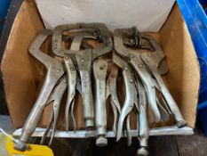 LOT OF CLAMPING PLIERS: (3) Vise Grip & (1) Pittsburgh
