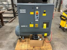 ROTARY SCREW AIR COMPRESSOR, DRYER, ATLAS COPCO MDL. GX5 FF CSA/UL, 7.5 HP, H.O.M. 9,135, 230V, 3-ph