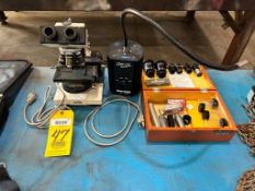 MICROSCOPE, CAMBRIDGE INSTRUMENTS, GALEN III, w/ accessories