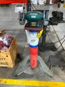 PEDESTAL MOUNTED DOUBLE ENDED BENCH GRINDER, METABO MDL. DS200