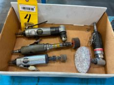 LOT OF PNEUMATIC TOOLS: (1) Ingersoll-Rand, 1/4" angle die grinder, (1) Central Pneumatic Mdl. 67474