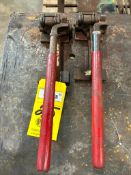 PAIR OF STEEL STRAP TENSIONERS (2), MIDWEST INDUSTRIAL PACKAGING MDL. MIP-1400, made in USA