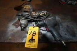 LOT OF IMPACT GUNS, HUSKEY & DEWALT, pneumatic & electric (Located at: Industrial Material Corporati