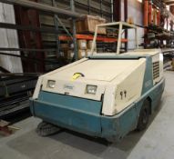 FLOOR SWEEPER, TENNANT MDL. 800, 66" ride-on, HOM 3,478, GVW 8,940-lbs., LP pwrd., S/N 800-7460